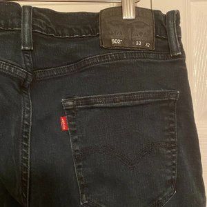 Levi's 502 Midnight Blue Denim Jeans Mens 33 x 32
